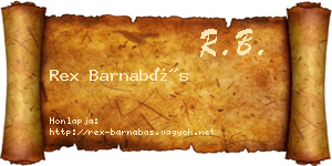 Rex Barnabás névjegykártya